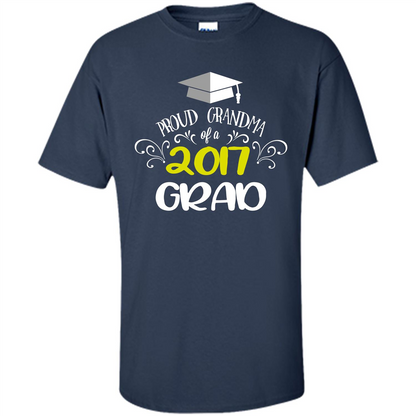 Graduation T-shirts Funny Tees Proud Grandma Navy