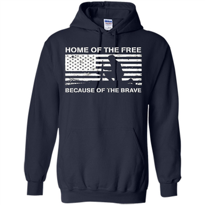 Military T-shirt Home Of The Free Because Of The Brave Navy