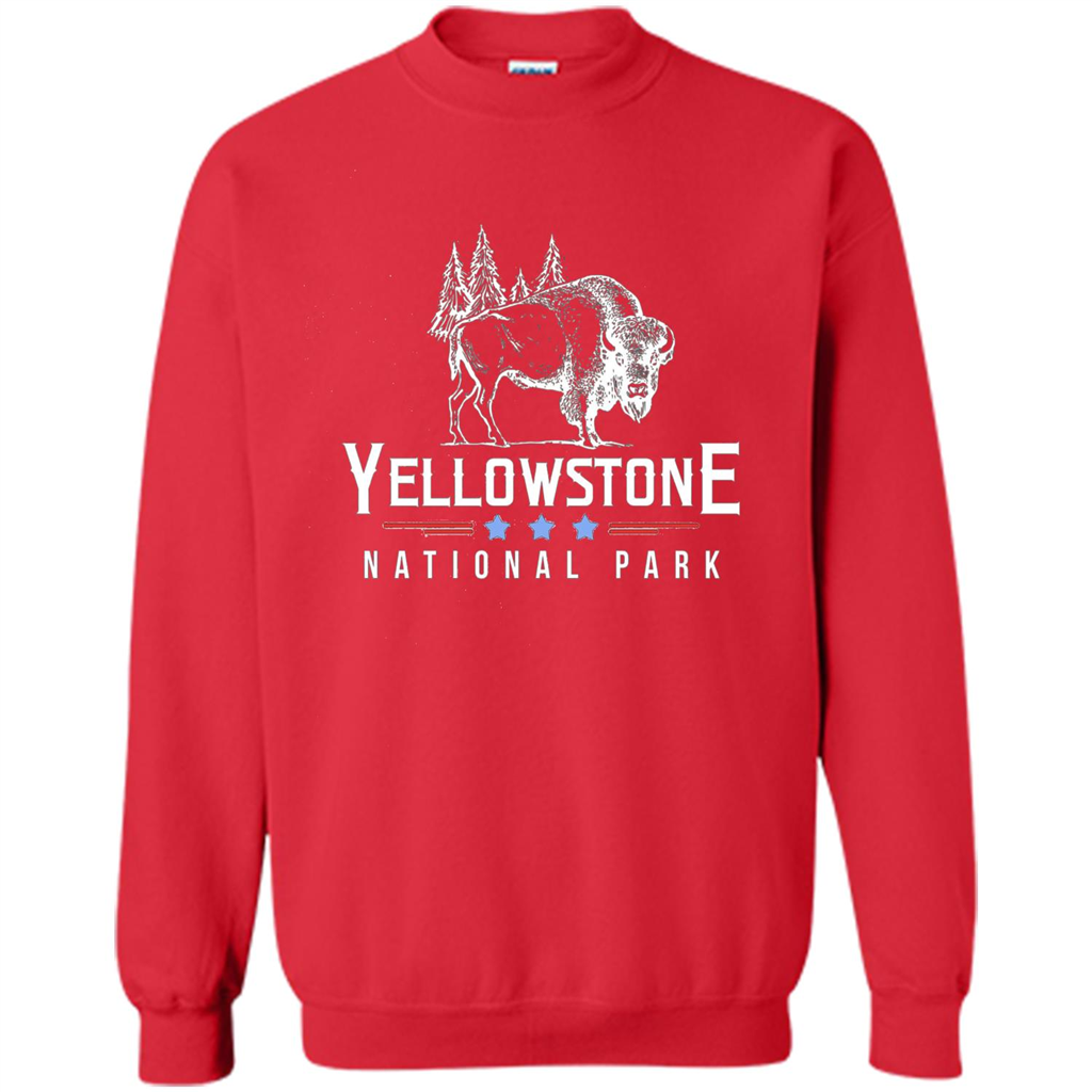 Yellowstone National Park Wyoming Buffalo T-shirt Red