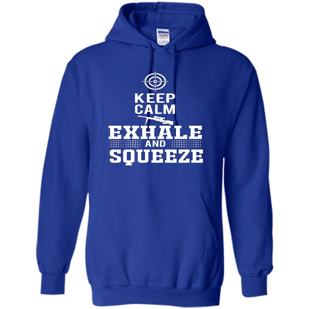 Keep Calm - Exhale and Squeeze T-shirt Royal