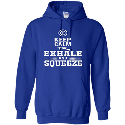 Keep Calm - Exhale and Squeeze T-shirt Royal