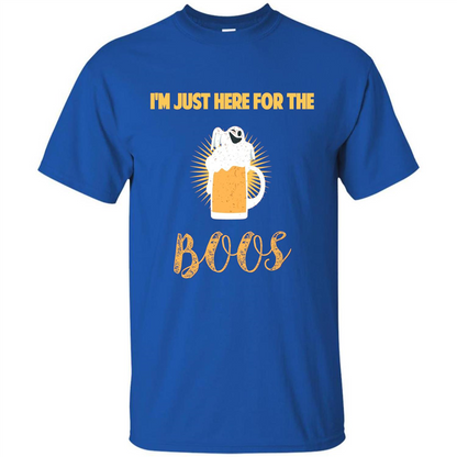 Im Just Here for Boos Funny Halloween T-shirt Royal