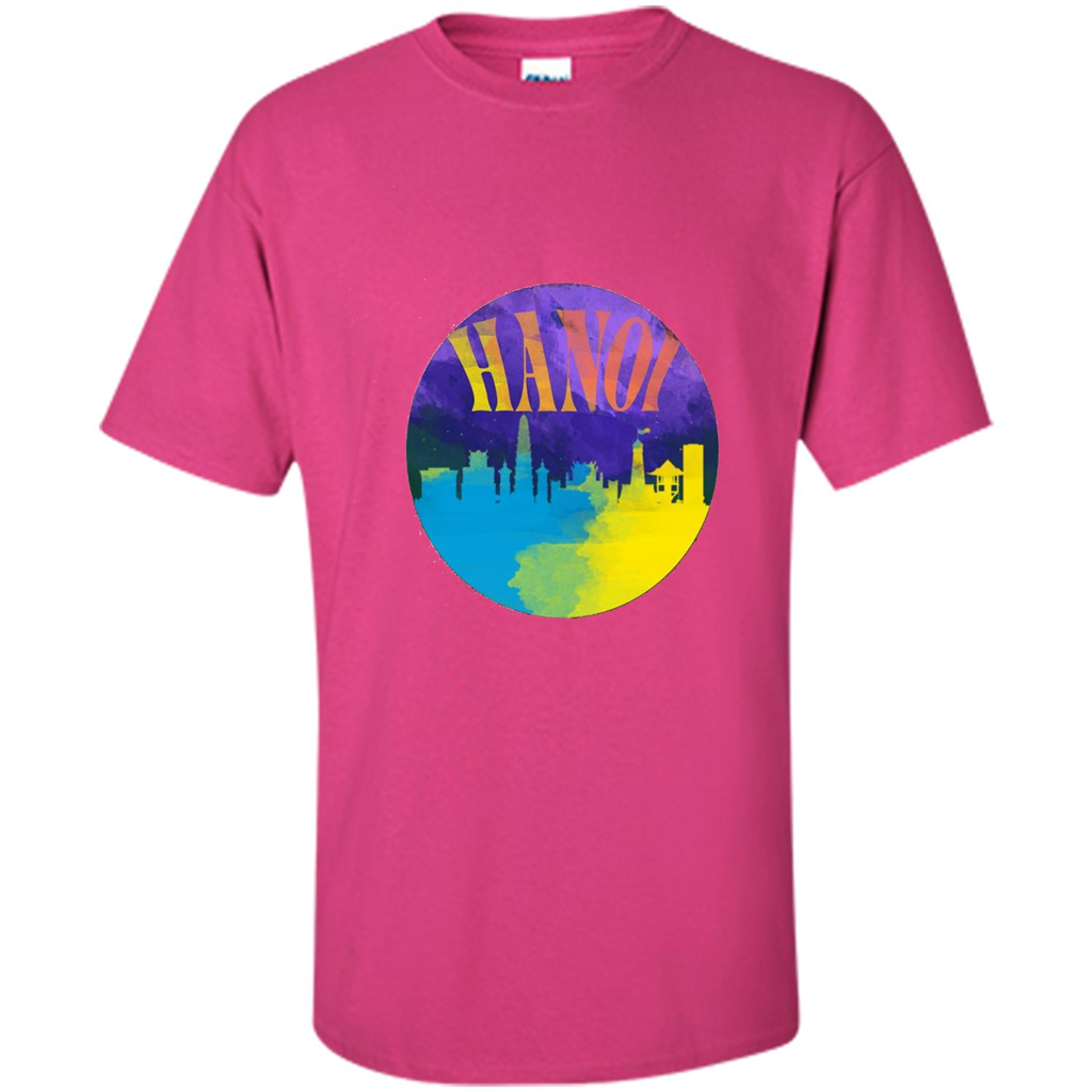 Love Vietnam T-shirt Hanoi Skyline Horizon Sunset Heliconia