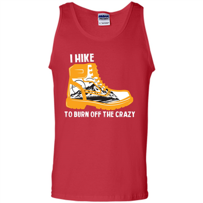 Hiker T-shirt I Hike To Burn Off The Crazy T-shirt Red