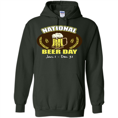 Beer T-shirt National Beer Day Jan1-Dec 31 Forest Green