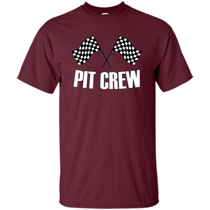 Pit Crew T-shirt for Hosting Race Car Parties Parents Pit Maroon