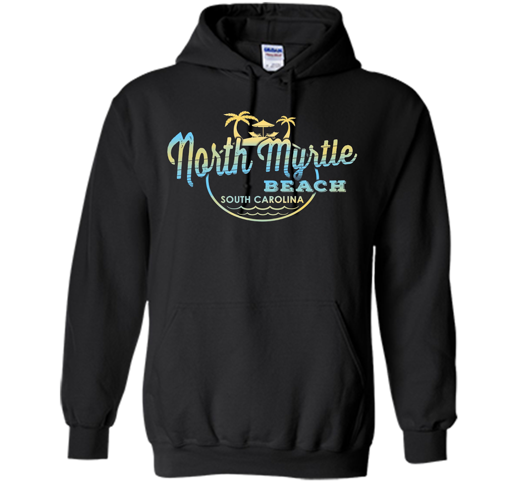 north myrtle South Carolina beach tshirt cool shirt Black
