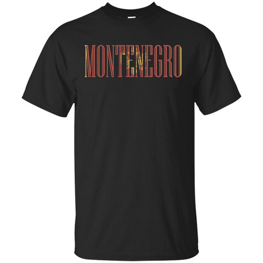 Montenegro T-Shirt Flag Of Montenegro T-shirt Black