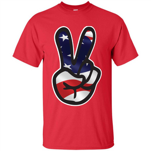 Amreican Flag Peace Guy T-shirt