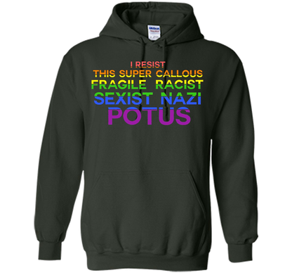 I Resist This Super Callous Fragile Racist Sexist Nazi Potu T-shirt Forest Green
