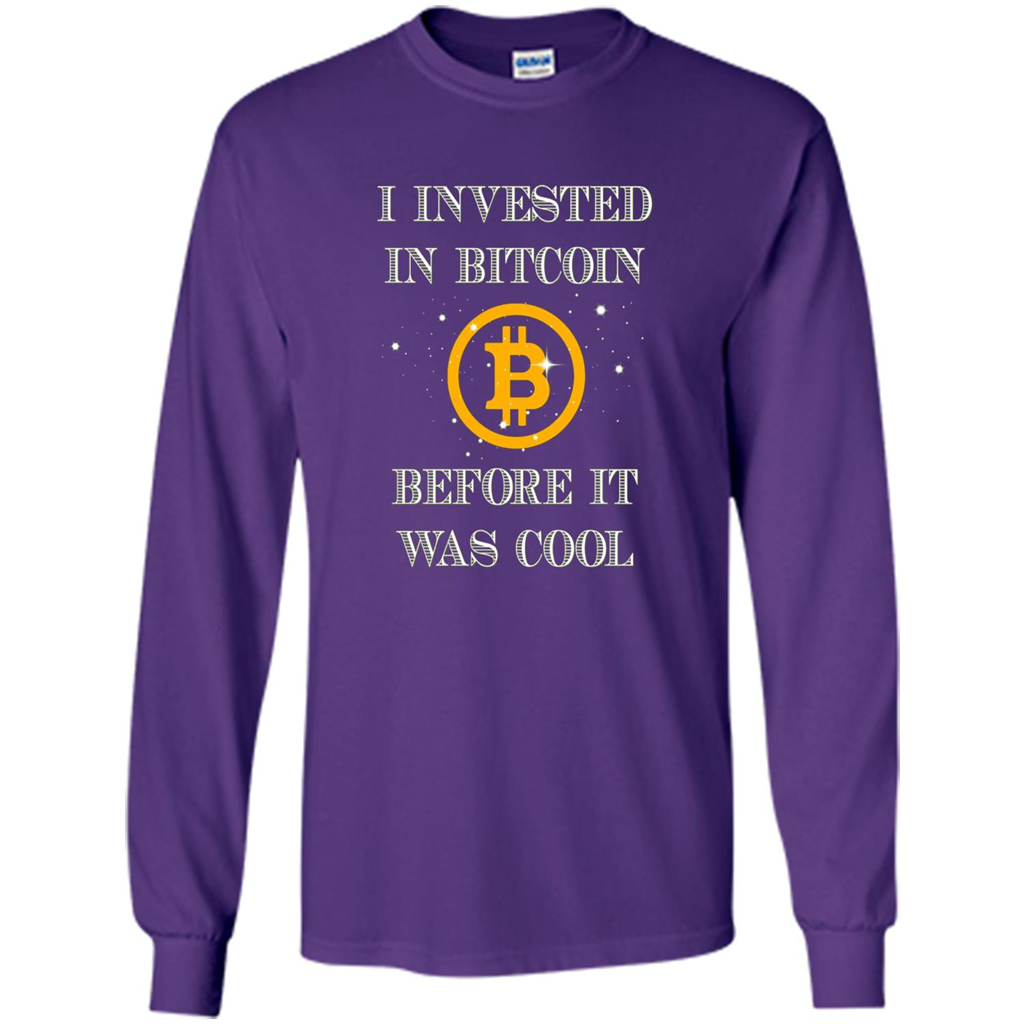 I Invested In Bitcoin Before It Was Cool T-shirt Purple