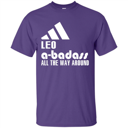 Leo A-Badass All The Way Around T-shirt Purple