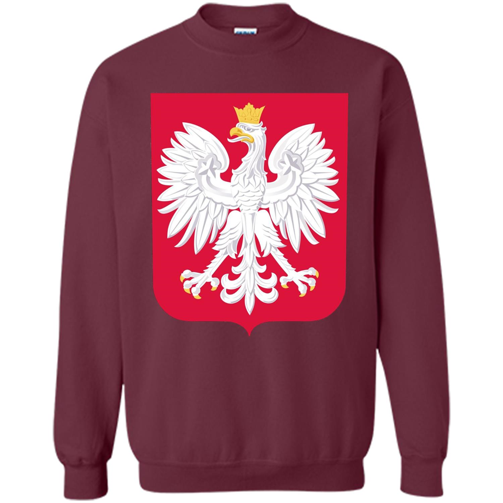 Polish Eagle T-shirt Polska Poland T-shirt Maroon