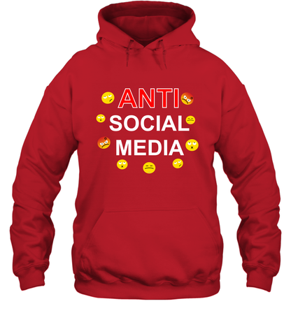 Anti Social Media Shirt Hoodie Hoodie Red