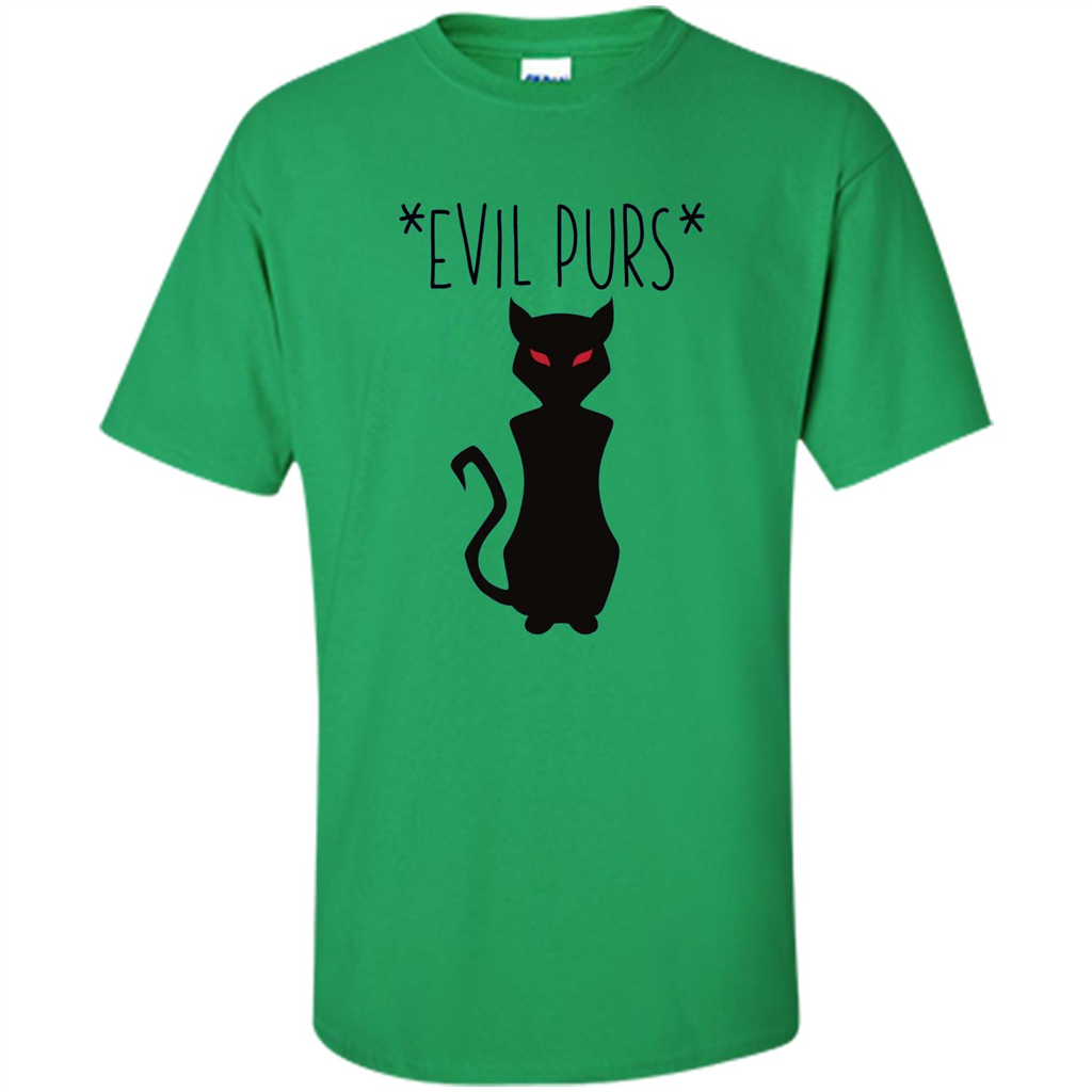 Halloween Black Cat T-shirt Evil Purs Mean Kitty Lovers Gift T-shirt Irish Green