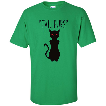 Halloween Black Cat T-shirt Evil Purs Mean Kitty Lovers Gift T-shirt Irish Green
