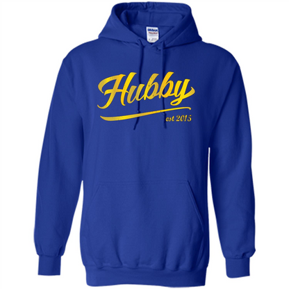 Hubby Wifey Est 2015 T-shirt Royal