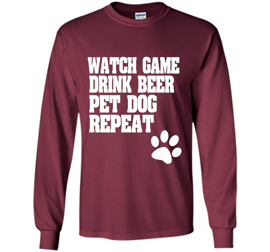 Sports Fan, Beer Drinker, Dog Lover Shirt for men and women shirt Maroon