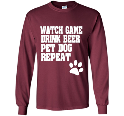 Sports Fan, Beer Drinker, Dog Lover Shirt for men and women shirt Maroon