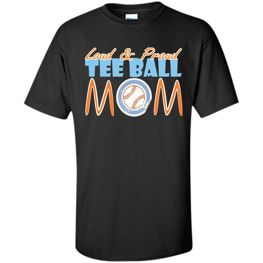 Softball Mommy T-shirt Loud And Proud Black