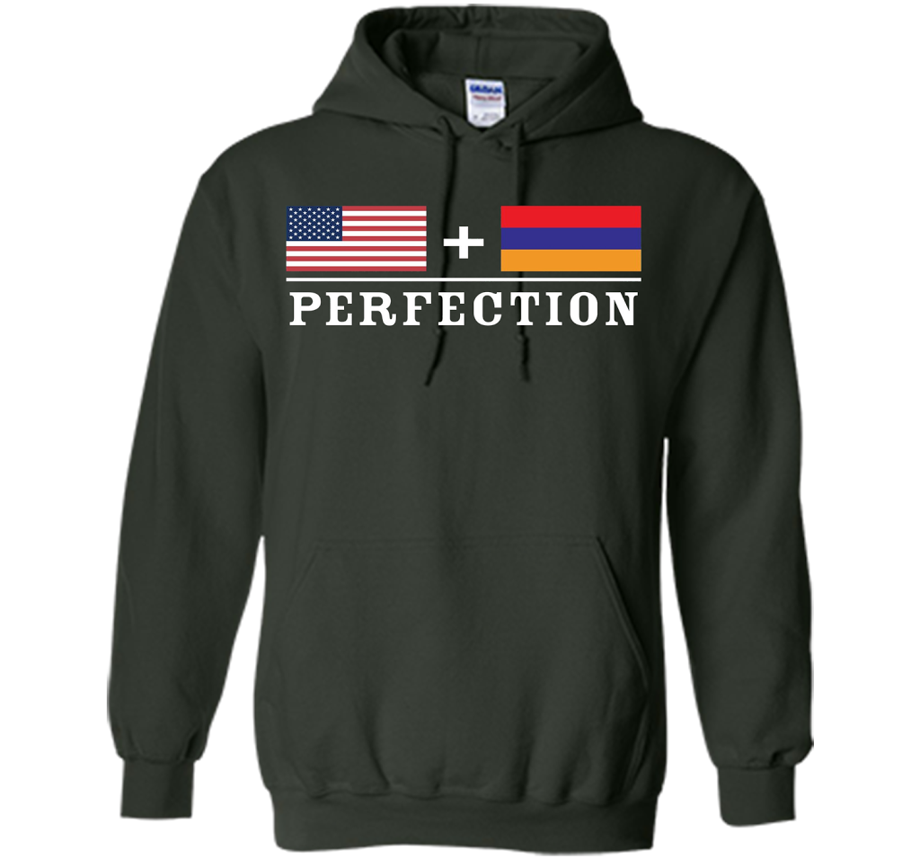 American + Armenian = Perfection Flag T-Shirt t-shirt Forest Green
