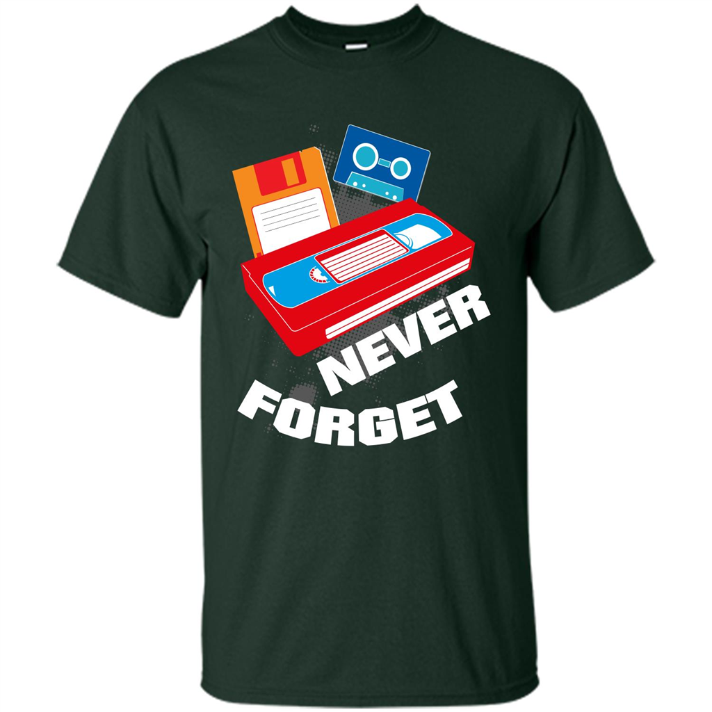 Floppy Disk Vhs 90s 80s T-shirt Never Forget Forest Green