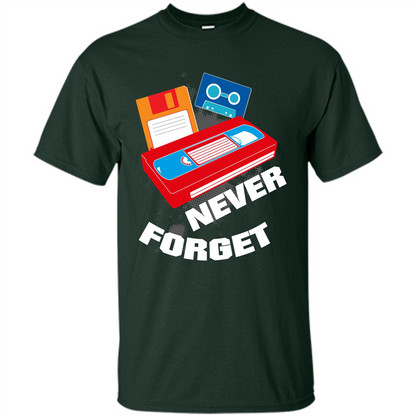 Floppy Disk Vhs 90s 80s T-shirt Never Forget Forest Green