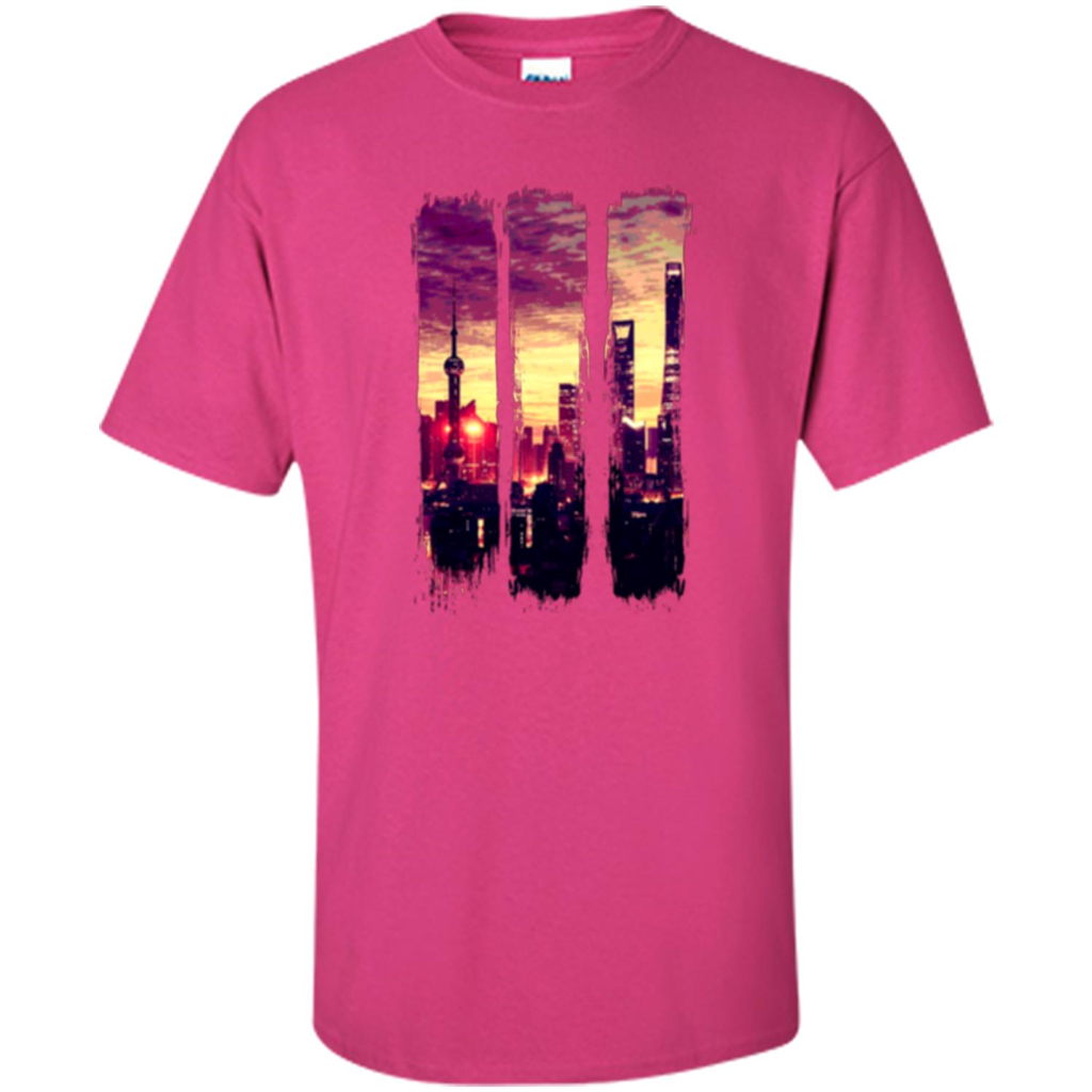Sunset City T-shirt Heliconia