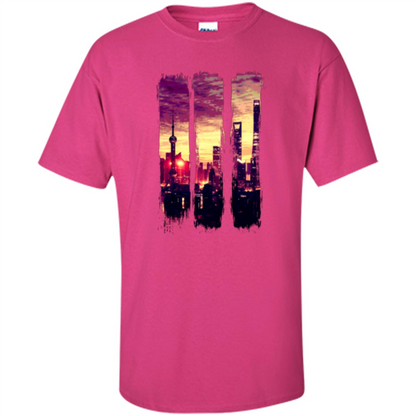 Sunset City T-shirt Heliconia