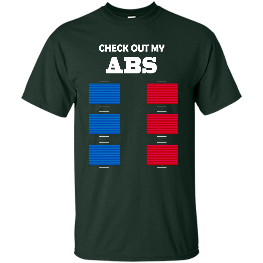 Funny Engineer T-shirt Check Out My Abs Forest Green