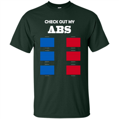 Funny Engineer T-shirt Check Out My Abs Forest Green
