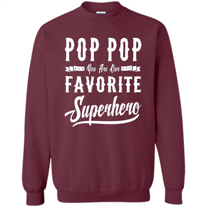 Pop Pop Superhero Fathers Day Gifts Dad Grandpa Men T-shirt
