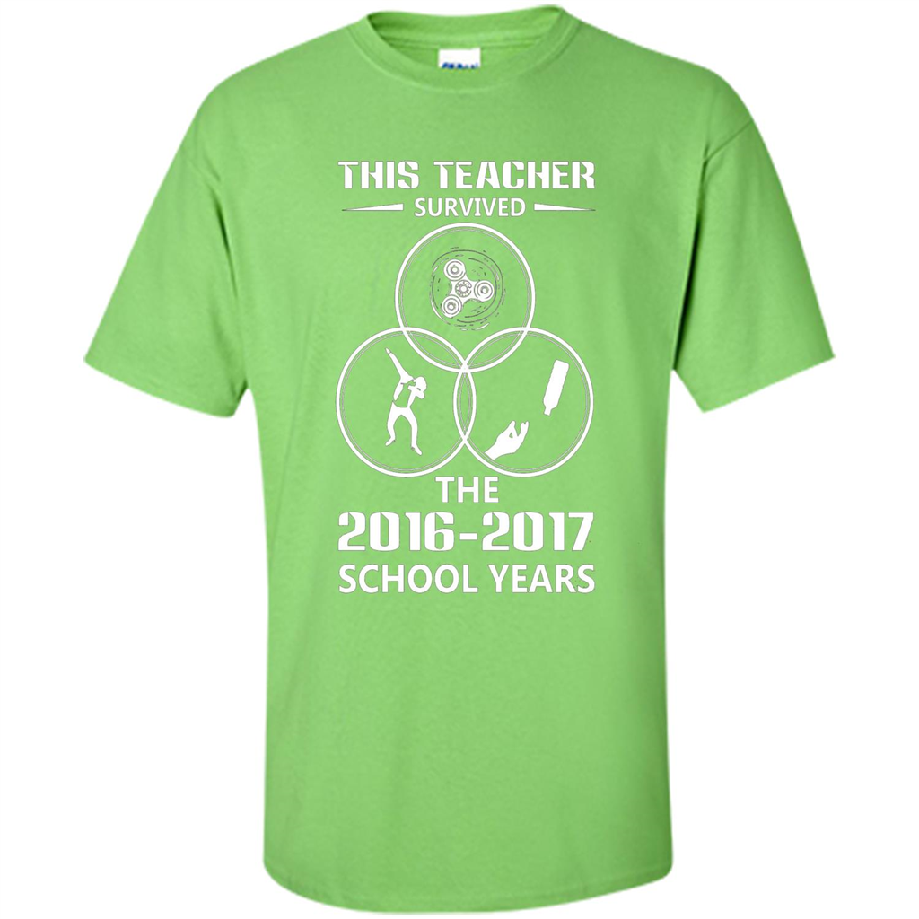 This Teacher Survived The 2016 2017 School Years T-shirt Lime