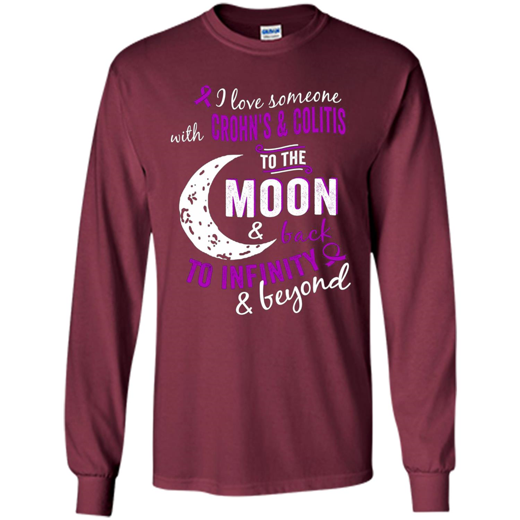 Crohn's and Colitis Awareness T-shirt Maroon