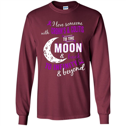 Crohn's and Colitis Awareness T-shirt Maroon