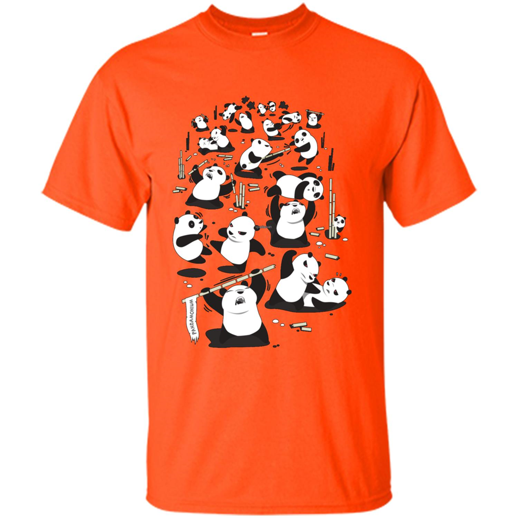 Cute Panda T-shirt Orange