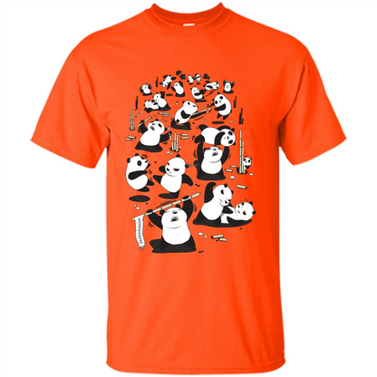 Cute Panda T-shirt Orange