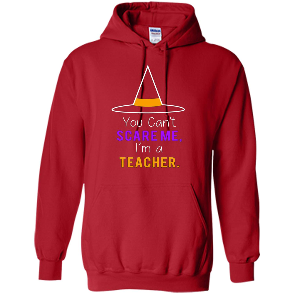 You Can't Scare Me I'm A Teacher T-shirt Funny Halloween T-Shirt Red