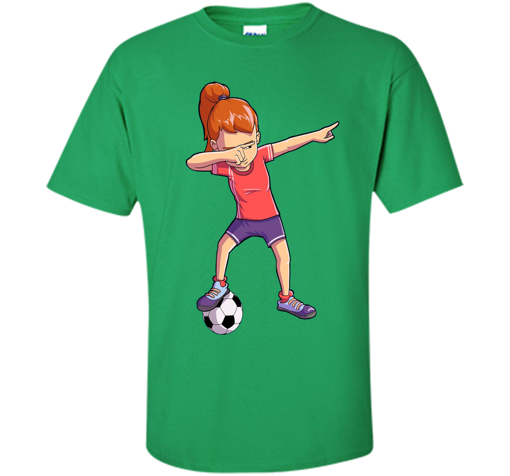 Soccer Dabbing Girl Dab Dance T-shirt Funny Football Tee shirt Irish Green