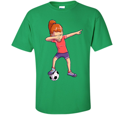 Soccer Dabbing Girl Dab Dance T-shirt Funny Football Tee shirt Irish Green