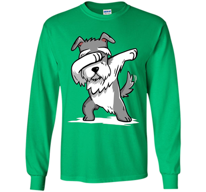 Dog T-shirt Schnauzer Dabbing T-shirt Irish Green