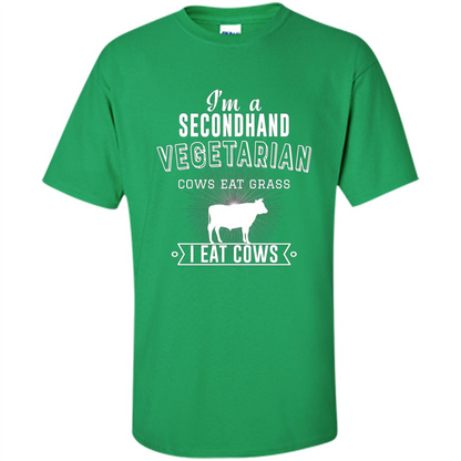 Secondhand Vegetarian T-shirt Funny Vegetarian T-shirt Irish Green