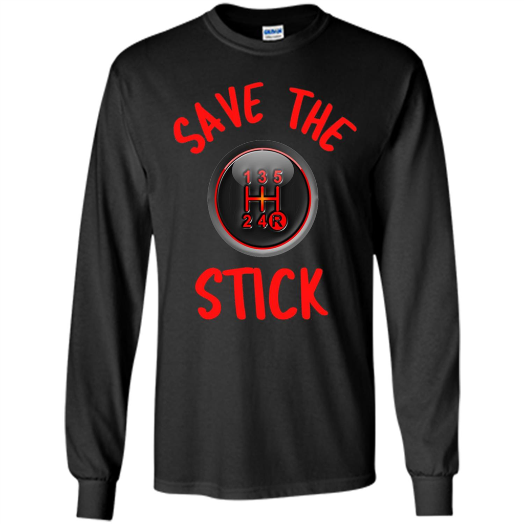 Car Racing T-Shirt Save The Stick Black