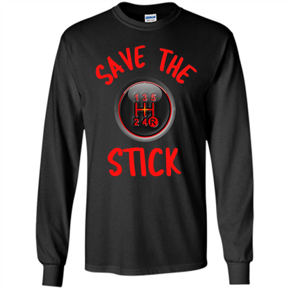 Car Racing T-Shirt Save The Stick Black