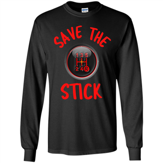 Car Racing T-Shirt Save The Stick Black