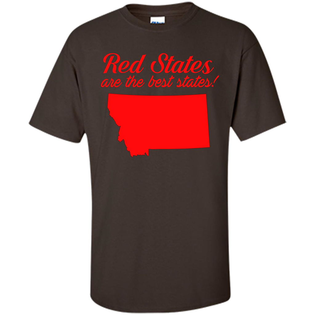 Montana T-Shirt Red States Are The Best States Dark Chocolate