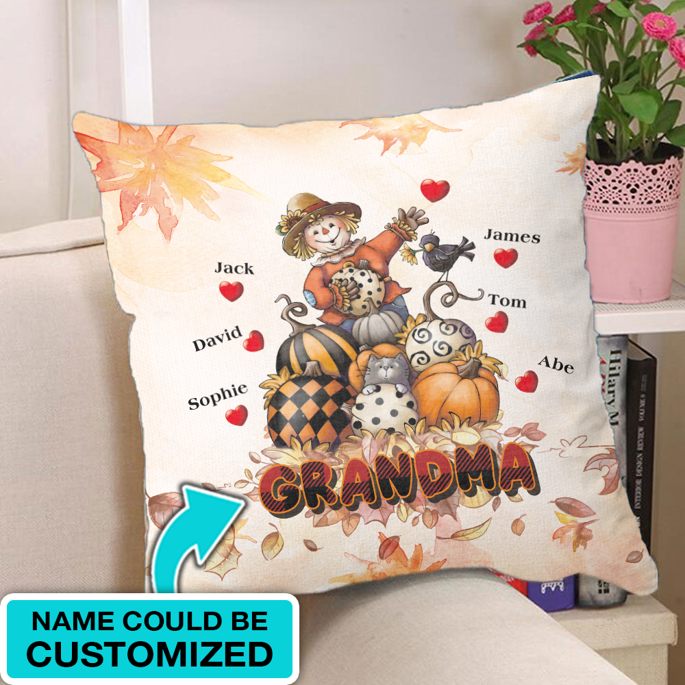 Personalized Grandma Fall Pillow