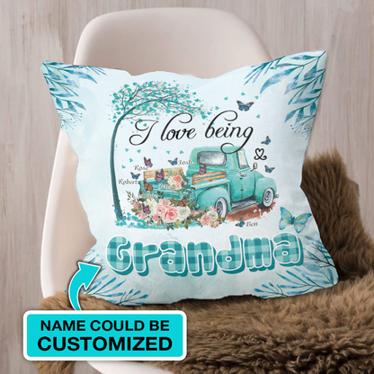 Personalized I love being Grandma Pillow