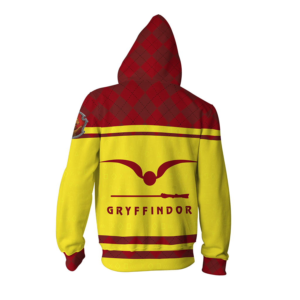 Gryffindor Quidditch Team Harry Potter New Collection Zip Up Hoodie