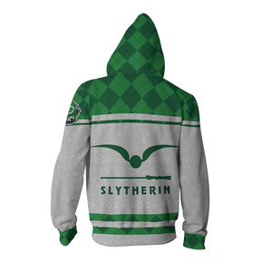 Slytherin Quidditch Team Harry Potter New Collection Zip Up Hoodie